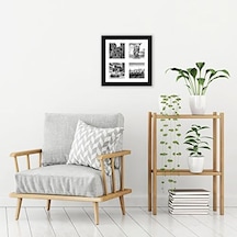 Kırılmaya Dayanıklı Camlı 4x4 Resim Çerçevesi Kolajı - Dört 4x4 Fotoğrafa Uyar Veya Bir 10x10 Resim Çerçevesi Olarak Kullanılır - İmza Koleksiyonu - Duvar Ekranı İçin Kolaj Çerçeveleri