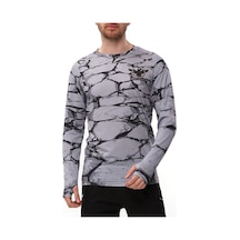 Raru Spqr Uzun Kollu T-Shirt Evoco Gri