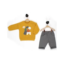 Kidaxi Erkek Bebek Takım 3-6/6-9/9-12/18-24 Ay Füme
