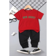 Çocuk New Jersey Alt - Üst Eşofman Takımı Kırmızı