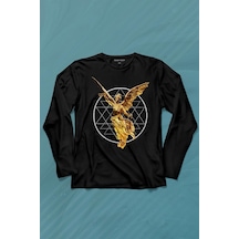 Golden Angel Altın Statue Heykel Urban Streetwear Uzun Kollu Tişört Baskılı T-shirt 001