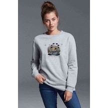 Queen Innuendo 1991 Innuendo Baskılı Gri Kadın Sweatshirt