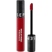 Sephora Cream Lip Stain Bulaşmayan Kadife Bitişli Ruj - Mat Likit Ruj - 01 Always Red 5 Ml 007 Red Velvet