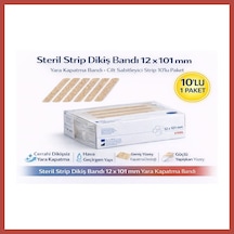Bezos Steril Strip Dikiş Bandı 12 X 100 Mm Yara Kapatma Bandı Cilt Sabitleyici Strip 6'lı 1 Paket Erdotıca