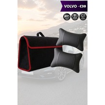 Volvo C30 Uyumlu Siyah Renk Bagaj Çantası Koltuk Yastığı Lüks Model