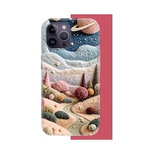 İphone 14 Pro Uyumlu Plato Ve Uzay Uv Baskılı Silikon Kılıf Renkli