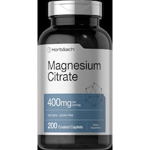 Magnesium Citrate 400mg 200 Caplets Vegetarian, Non-gmo, And Gluten Free Supplement