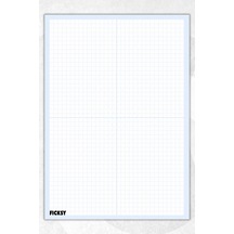 A4 Bloknot Kareli Defter - 50 Yaprak - Memopad - Notepad - Not Defteri - Not Kağıdı - 4112 Çok Renkli