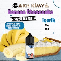 Banana Cheescake Yoğun Dıy Kit Muz Kek Gıda Aroması %25 Oranda Aroma İçerir Hazır Değildir 30 Ml