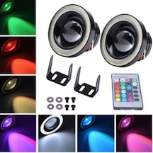 Mercekli Angel Sis Farı Metal Su Geçirmez 89 Mm Rgb Kumandalı