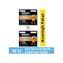 Duracell Optimum LR03/MN2400 1.5 V Alkalin AAA İnce Kalem Pil 16’lı