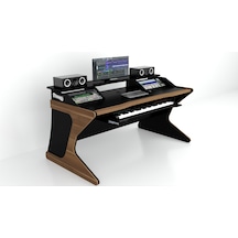 Studioka Solutions / M1 Profesyonel Stüdyo Masası Siyah, Beyaz, Siyah - Ahşap, Beyaz -ahşap