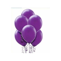 Metalik Mor Balon 40 Adet 12 İnc Lateks Balon