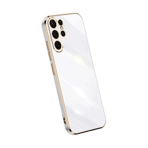 Samsung Galaxy  Uyumlu - S25 Ultra Kılıf Volet Silikon - Beyaz