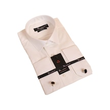 Dicotto Krem 8 Drop Ekstra Uzun Kol Dar Kesim Micro Kumaş Kol Düğmeli Slim Fit Erkek Gömlek - 197-10 001