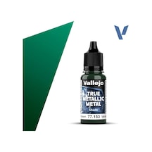 Vallejo 77153, 18 Ml. Beetle Green Shade True Metallic Metal Maket Boyası Standart