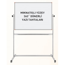 Panda Mıknatıslı Yüzey 360 Dönerli Tekerlekli Yazı Tahtası Pan 571 Beyaz 120x140
