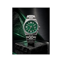 Datejust Çelik Erkek Kol Saati Takvimli Babalar Serisine Özel Yeşil-gümüş - 884416004 Gümüş