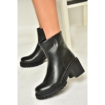 Fox Shoes T726911109 Siyah Kalın Topuklu Kadın Bot Siyah