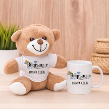 Bayan Bilgisayar Mühendisine Hediye Peluş Ayıcık Ve Kupa Bardak