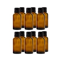 30 Ml 1 Oz Amber Cam Şişe Euro Damlalıklı 12 Paket