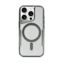 Newface Apple İphone 15 Pro Kılıf Boyi Magsafe Silikon Kapak - Yeşil