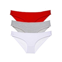 Hubrendy Tedarik 3 Adet Süper Eko Set Likralı Kadın Slip Külot 542 Çok Renkli