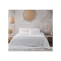 Siena Çift Kişilik Yatak Örtüsü Ekru 250x260cm 2 Yastık Kılıfı Çok Renkli