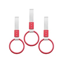 Araç İçi Tutamaç Yuvarlak El Tutamağı Askılık Fonksiyonel Tofaş Dolmuş Otobüs Ofis Ev Kırmızı 3 Adet