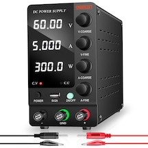 60v/5a Ayarlı Dc Güç Kaynağı Voltaj Regülatörü Gelişmiş Siyah
