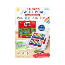 Pastel Boya 18 Renk Plastik Çantalı 1 Paket Pritt Pastel Boya 18 Li Çantalı Parlak Canlı Ve Örtücü Renkler Çok Renkli