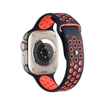 Watch 44mm Kordon Yeni Seri 2023 Krd-02 Uyumlu Strap Kayış Mkst- Lacivert