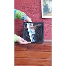 Ön Yüz Şeffaf Saklama Kutusu Düzenleyici Siyah Küçük Boy, Dolap & Raf Organizasyonu-20x20 Cm Mavi
