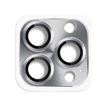 İphone 16 Pro Max Pers Alüminyum Kamera Lens - Gri Diğer
