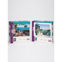 My Ride Ve Limana Karşı İkili Set - 1000 + 500 Parça İkili Puzzle Seti