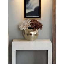 Işıltı Home Desıgn Aynalı Cam Vazo Açık Gold Büyük Boy