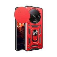 Xiaomi Redmi A3 4g Kılıf Pars Lens Yüzüklü Silikon - Kırmızı 0.2M-Çok Renkli