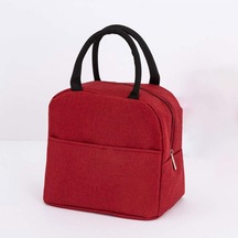 Öğle Yemeği Çantası Taze Soğutucu Çantalar Su Geçirmez Naylon Taşınabilir Fermuar Termal Oxford Öğle Yemeği Çantaları Kadınlar İçin Uygun Öğle Yemeği Kutusu Tote Gıda Çantaları 4 Siyah