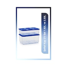 Tupperware Şeffaf Kap 2'li Set 1.62L ve 2.53L