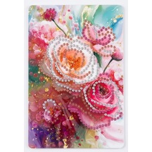 5d Elmas Taş İşleme Kiti Tablo 10x15 Cm Gül Desenli Diamond Painting