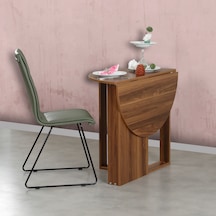 Pasifichome Middle Açılır Kapanır Mutfak Masası Ceviz / Yuvarlak Yemek Masası