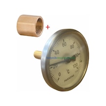 Pakkens Çap 63 Mm 120 Derecec 5 Cm Termometre + Bağlantı Manşonuyla