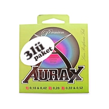 Aurax 3arx18 Üçlü Paket Kısa Sap Bağlama Teli 018 Profesyonel