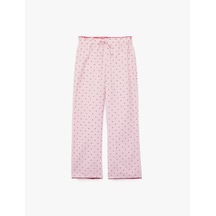 Koton Rahat Kalıp Kalp Desenli Bağcık Detaylı Dokuma Poplin Pijama Altı Pembe Desenli 6slk50001mw Pembe Desenli