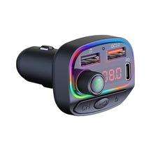 Ankatek Verici Usb Şarj Qc3.0 Pd18w Işığı İle Fonksiyonlu Fm Çok Cihazı Çift C14 Bluetooth Atmosfer Araba + Xh
