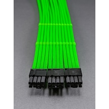 MM 8+8+8 Pin Sleeved VGA (E.Kartı) Uzatma Kablosu Yeşil