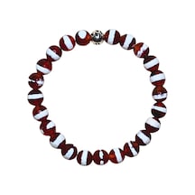 Tibet Akik Bileklik Doğaltaş 8mm Unisex Koruma Ve Denge Taşı Kırmızı