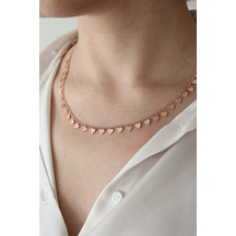 925 Ayar Gümüş Kalp Figürlü Rose Kolye - N165001 Rose Gold