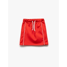 Koton Beli Lastikli Bağlamalı Mini Etek Kırmızı 5skg70045ak Kırmızı