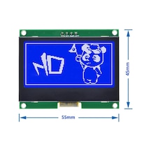 2.2 Inch I2c Iıc Gm12864 V2.0 Mavi Glcd Modül St7567s Dc 3.3v